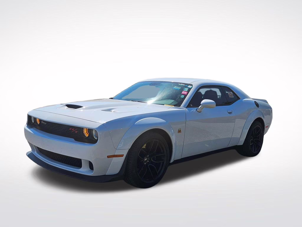 2023 White Knuckle Clearcoat Dodge Challenger R/T Scat Pack Widebody RWD Coupe