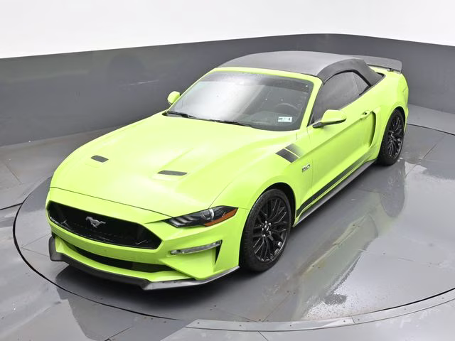 2020 Lime Ford Mustang GT Premium RWD Convertible