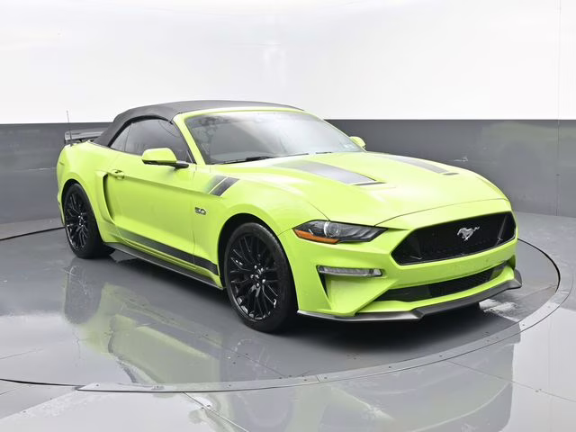2020 Lime Ford Mustang GT Premium RWD Convertible