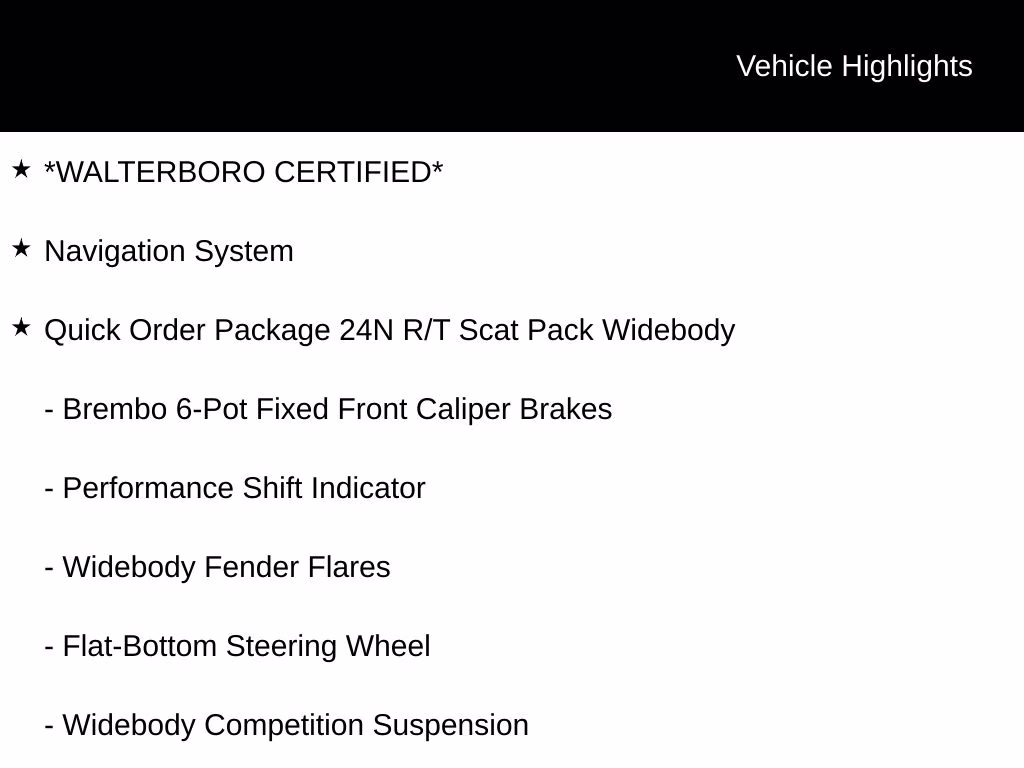 2023 White Knuckle Clearcoat Dodge Challenger R/T Scat Pack Widebody RWD Coupe