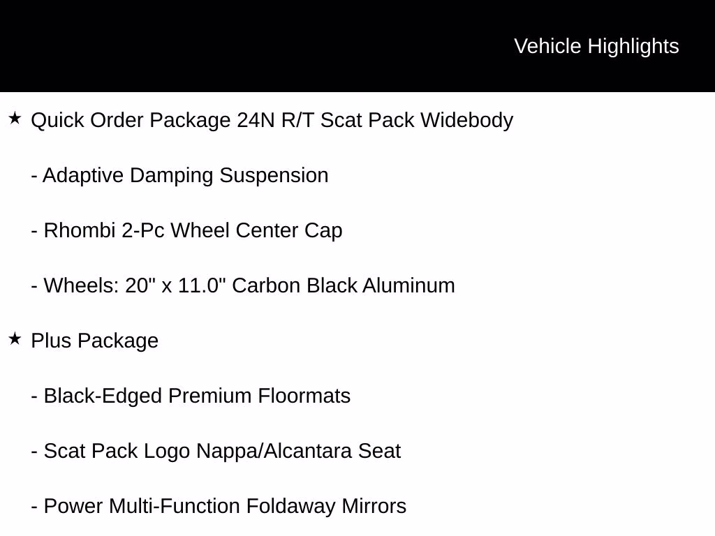 2023 White Knuckle Clearcoat Dodge Challenger R/T Scat Pack Widebody RWD Coupe