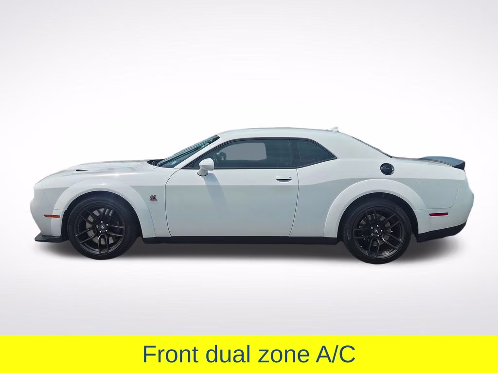 2023 White Knuckle Clearcoat Dodge Challenger R/T Scat Pack Widebody RWD Coupe
