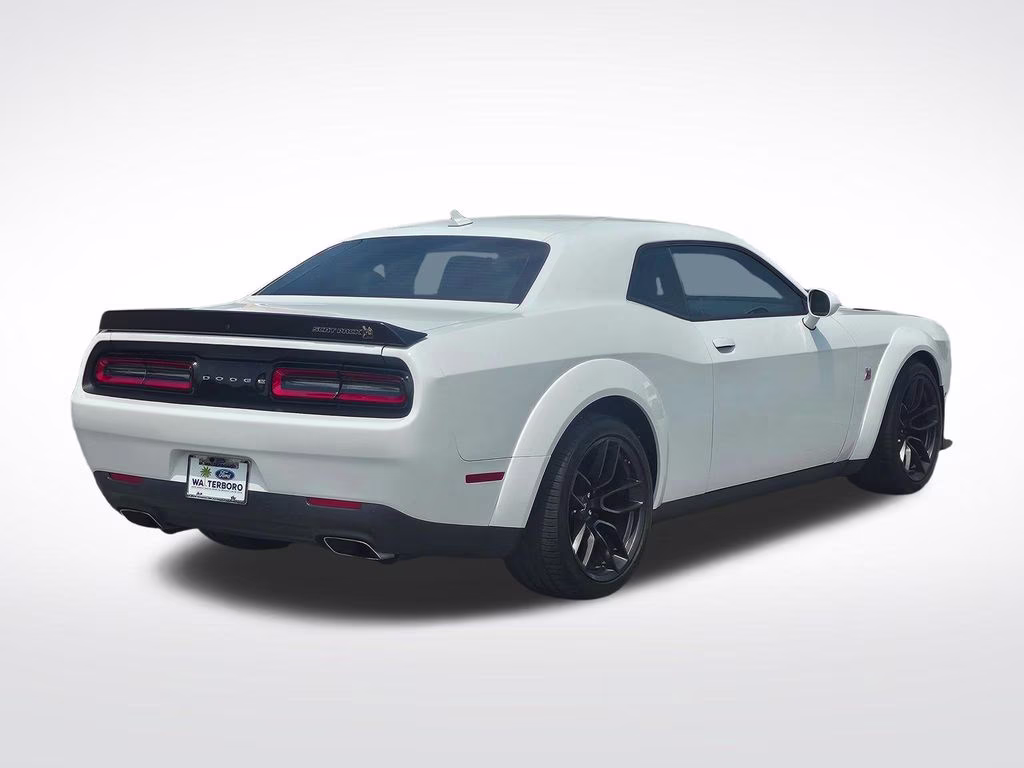2023 White Knuckle Clearcoat Dodge Challenger R/T Scat Pack Widebody RWD Coupe