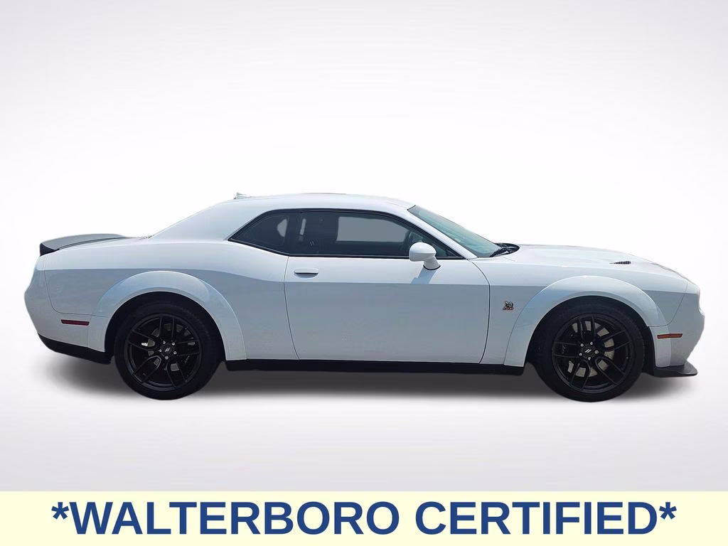 2023 White Knuckle Clearcoat Dodge Challenger R/T Scat Pack Widebody RWD Coupe