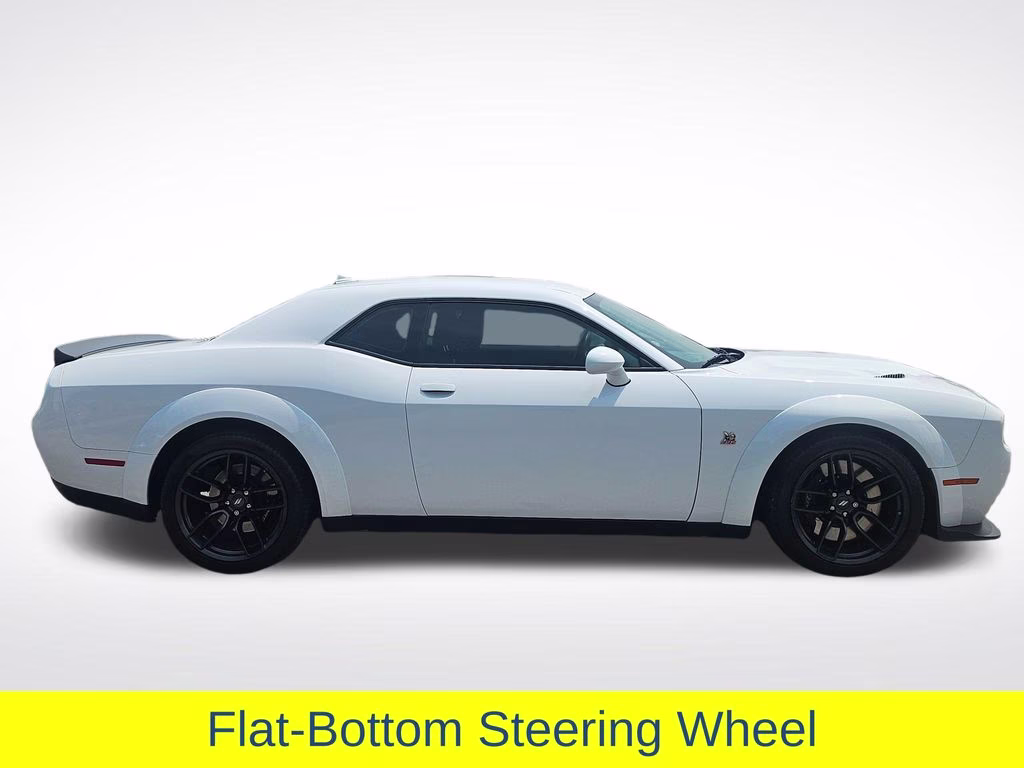 2023 White Knuckle Clearcoat Dodge Challenger R/T Scat Pack Widebody RWD Coupe