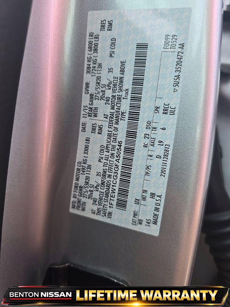 2016 Ingot Silver Ford F-150 Lariat RWD Truck