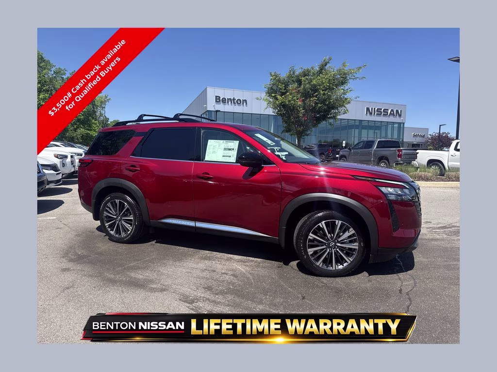 2026 Scarlet Ember Tintcoat Nissan Pathfinder Platinum FWD SUV