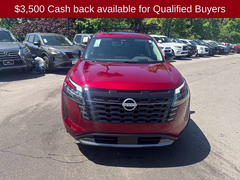 2026 Scarlet Ember Tintcoat Nissan Pathfinder Platinum FWD SUV