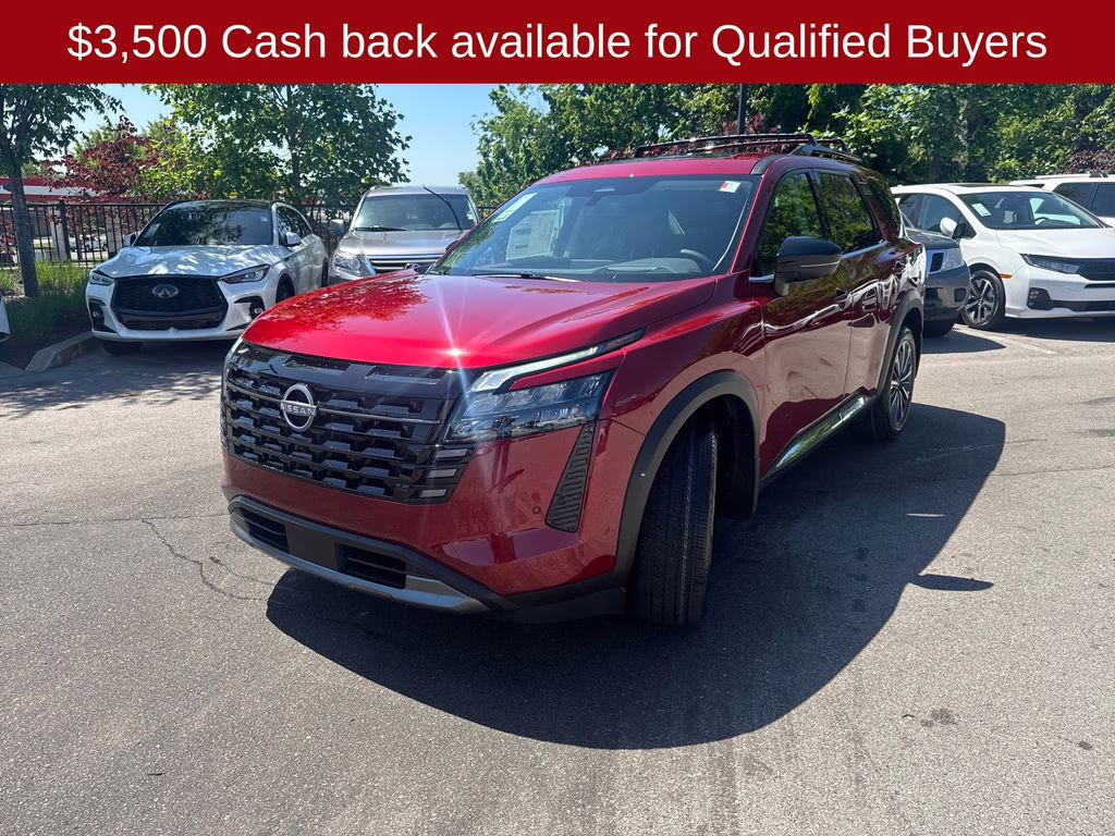 2026 Scarlet Ember Tintcoat Nissan Pathfinder Platinum FWD SUV