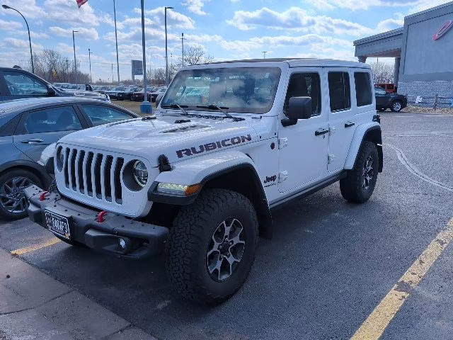 2021 Bright White Clearcoat Jeep Wrangler Unlimited Rubicon 4X4 SUV