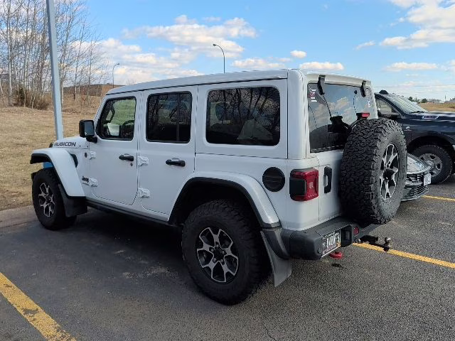 2021 Bright White Clearcoat Jeep Wrangler Unlimited Rubicon 4X4 SUV