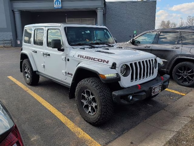 2021 Bright White Clearcoat Jeep Wrangler Unlimited Rubicon 4X4 SUV