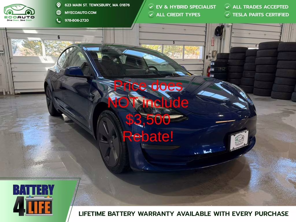 2022 Deep Blue Metallic Tesla Model 3 Long Range AWD Sedan