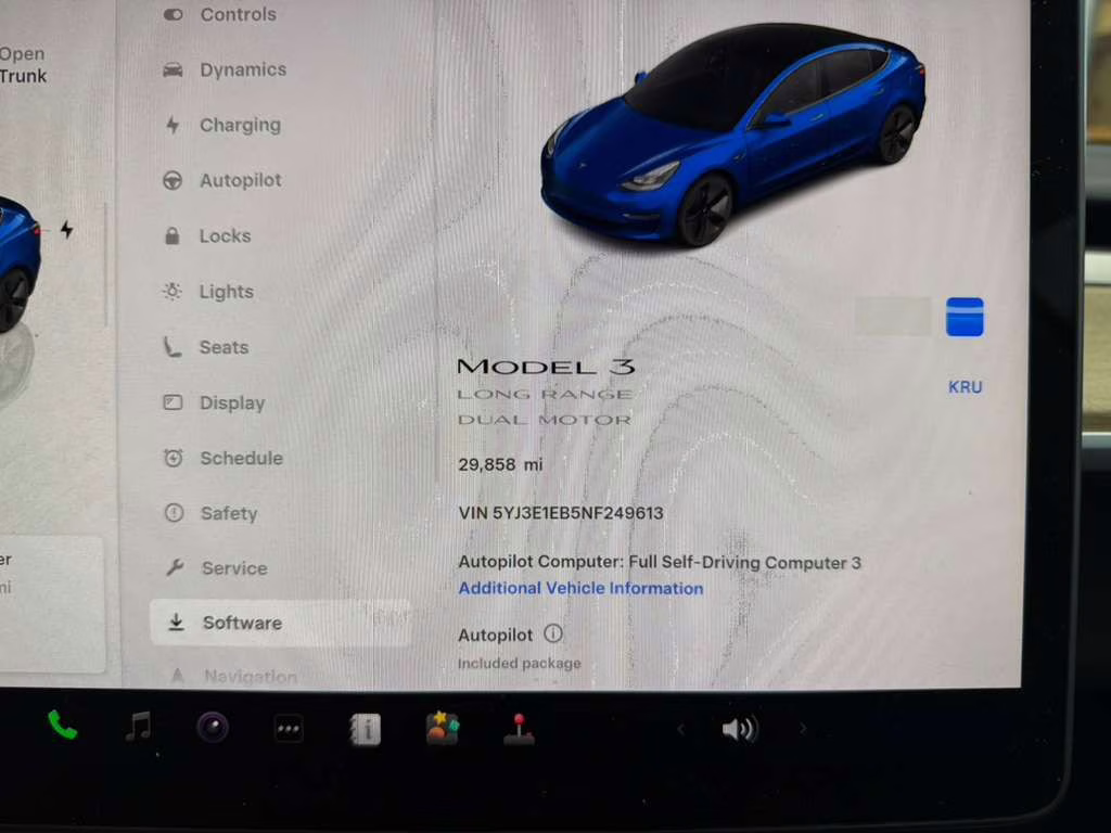 2022 Deep Blue Metallic Tesla Model 3 Long Range AWD Sedan