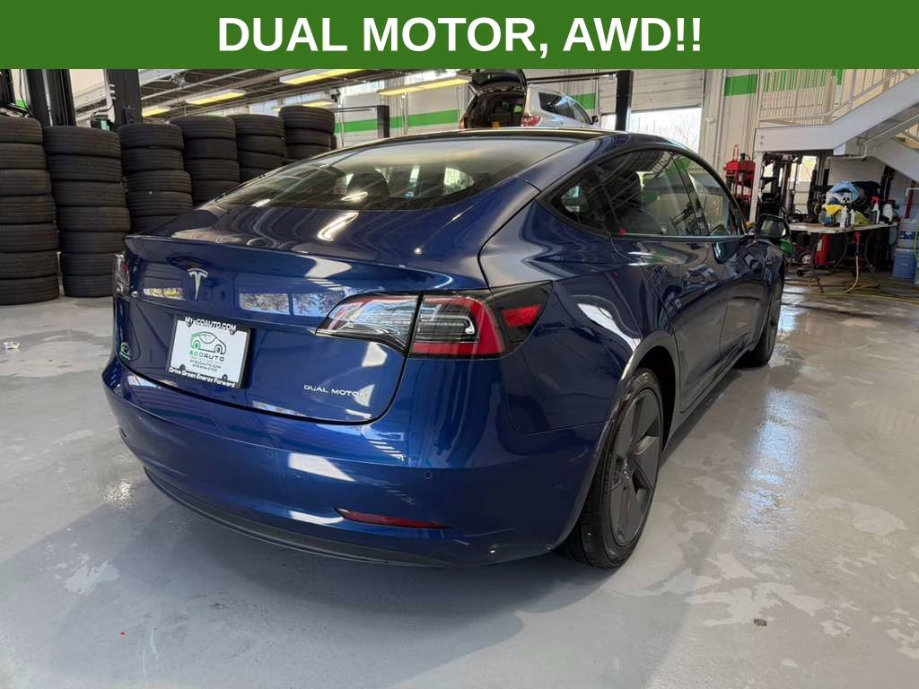 2022 Deep Blue Metallic Tesla Model 3 Long Range AWD Sedan