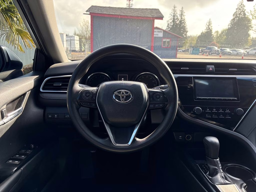 2018 Super White Toyota Camry LE FWD Sedan