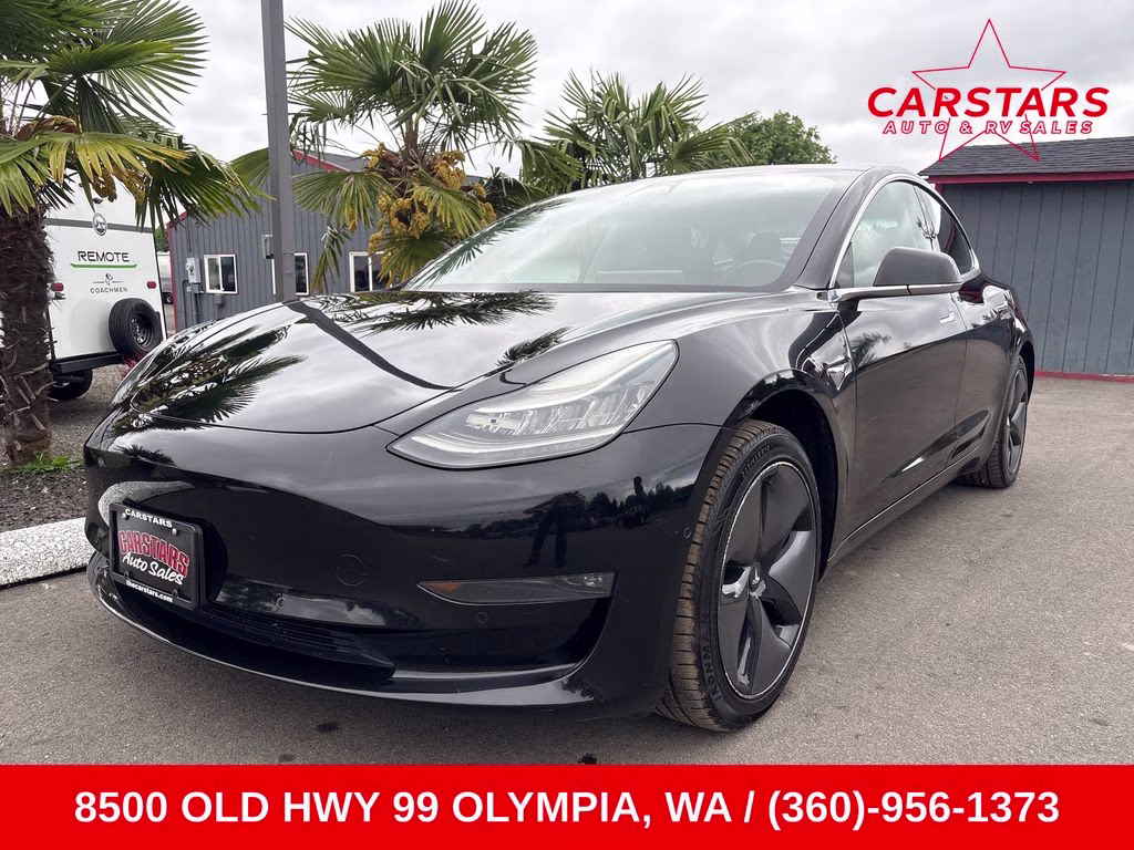 2018 Black Tesla Model 3 Long Range RWD Sedan