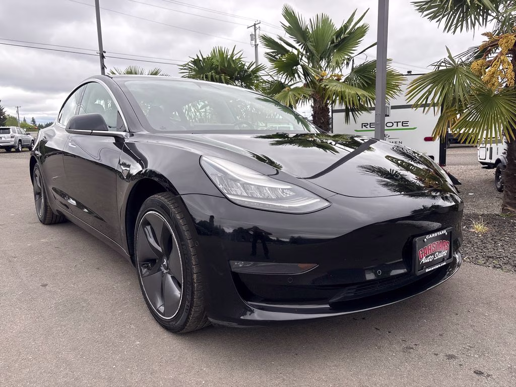 2018 Black Tesla Model 3 Long Range RWD Sedan