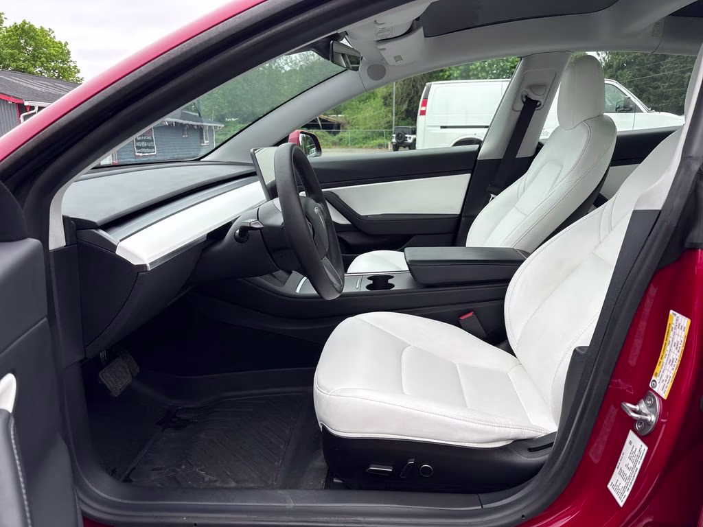 2021 Red Multi-Coat Tesla Model 3 Standard Range Plus RWD Sedan