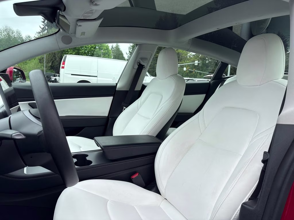 2021 Red Multi-Coat Tesla Model 3 Standard Range Plus RWD Sedan