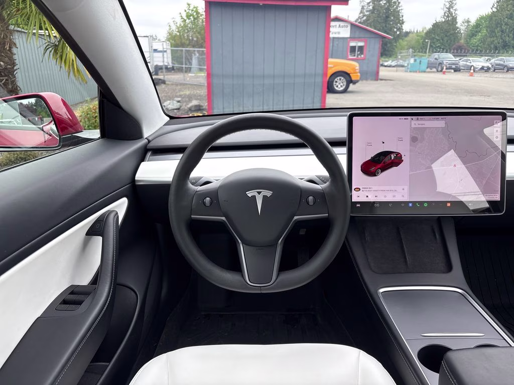 2021 Red Multi-Coat Tesla Model 3 Standard Range Plus RWD Sedan