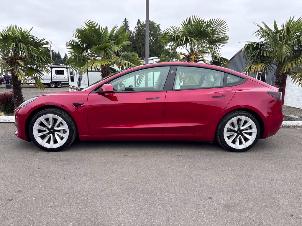 2021 Red Multi-Coat Tesla Model 3 Standard Range Plus RWD Sedan