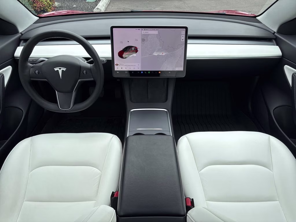 2021 Red Multi-Coat Tesla Model 3 Standard Range Plus RWD Sedan