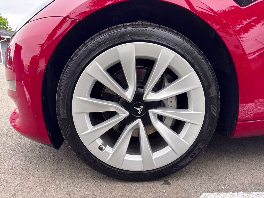 2021 Red Multi-Coat Tesla Model 3 Standard Range Plus RWD Sedan