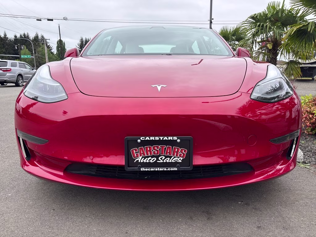 2021 Red Multi-Coat Tesla Model 3 Standard Range Plus RWD Sedan