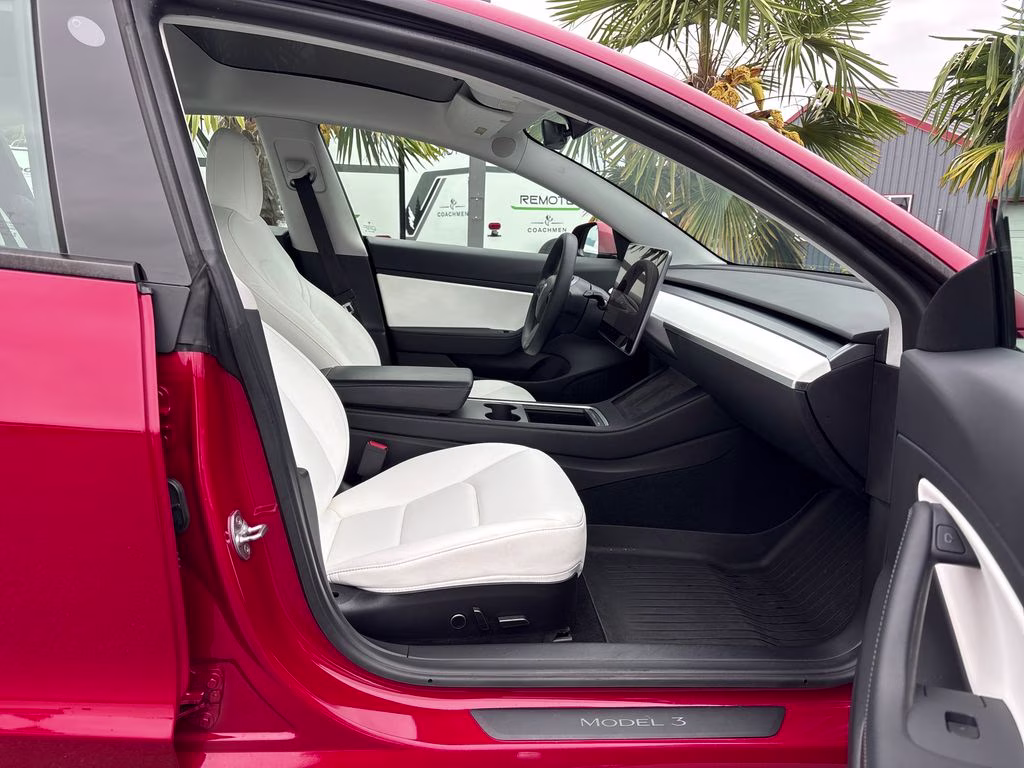 2021 Red Multi-Coat Tesla Model 3 Standard Range Plus RWD Sedan