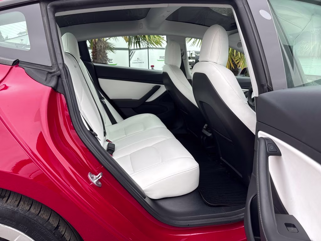 2021 Red Multi-Coat Tesla Model 3 Standard Range Plus RWD Sedan