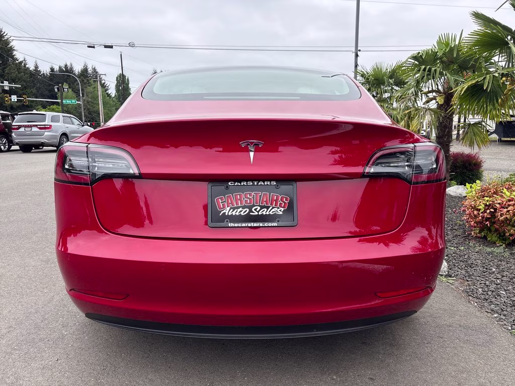 2021 Red Multi-Coat Tesla Model 3 Standard Range Plus RWD Sedan