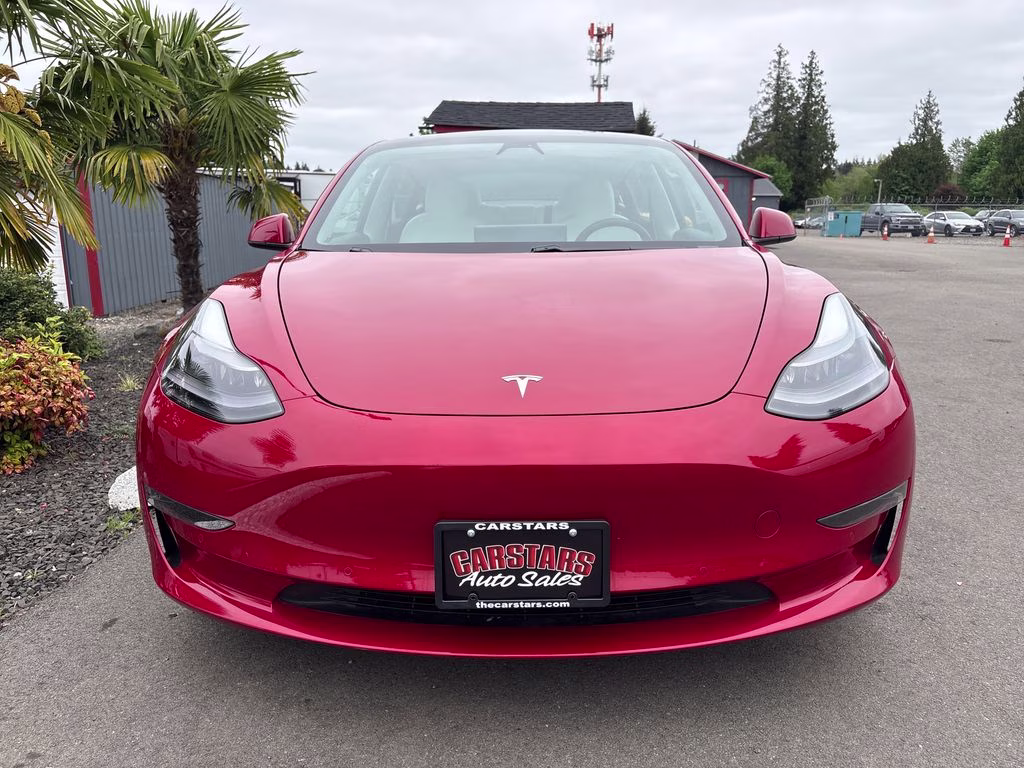 2021 Red Multi-Coat Tesla Model 3 Standard Range Plus RWD Sedan