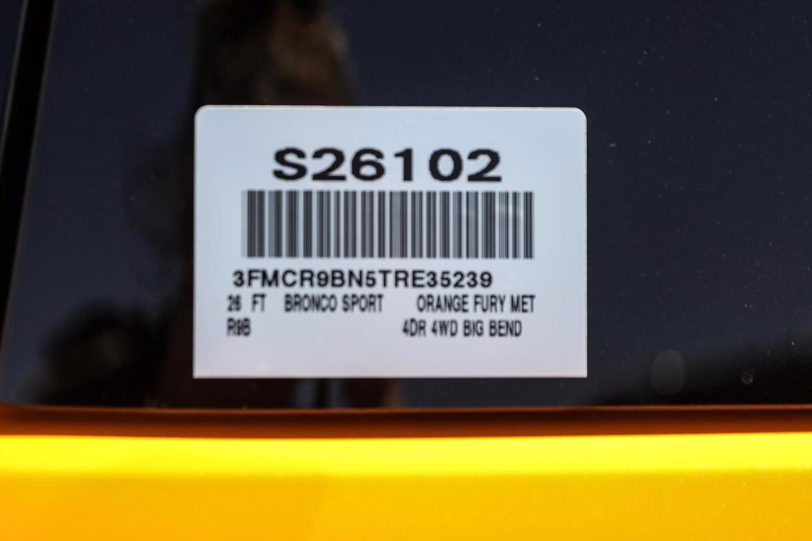 2026 Orange Fury Metallic Tri-Coat Ford Bronco Sport Big Bend 4X4 SUV