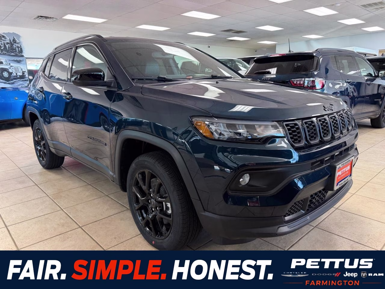 2026 Fathom Blue Pearl Coat Jeep Compass Latitude 4X4 SUV