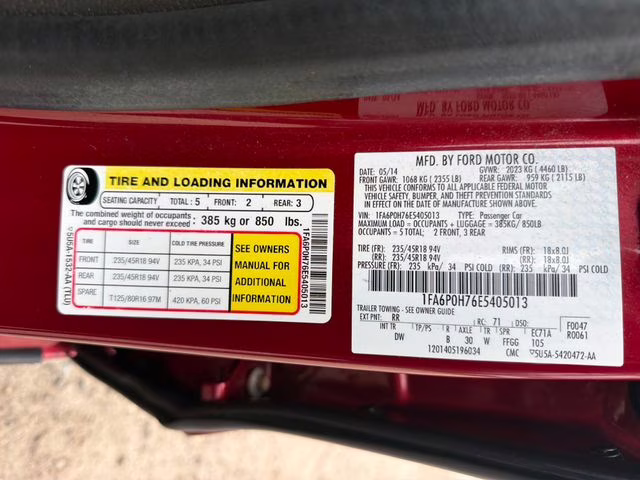 2014 Ruby Red Metallic Ford Fusion SE FWD Sedan