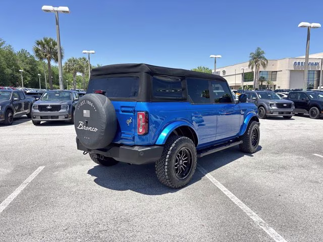 2022 Velocity Blue Metallic Ford Bronco Outer Banks 4X4 Convertible