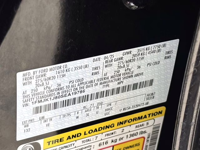 2025 Black Metallic Ford Expedition Max Active 4X4 SUV