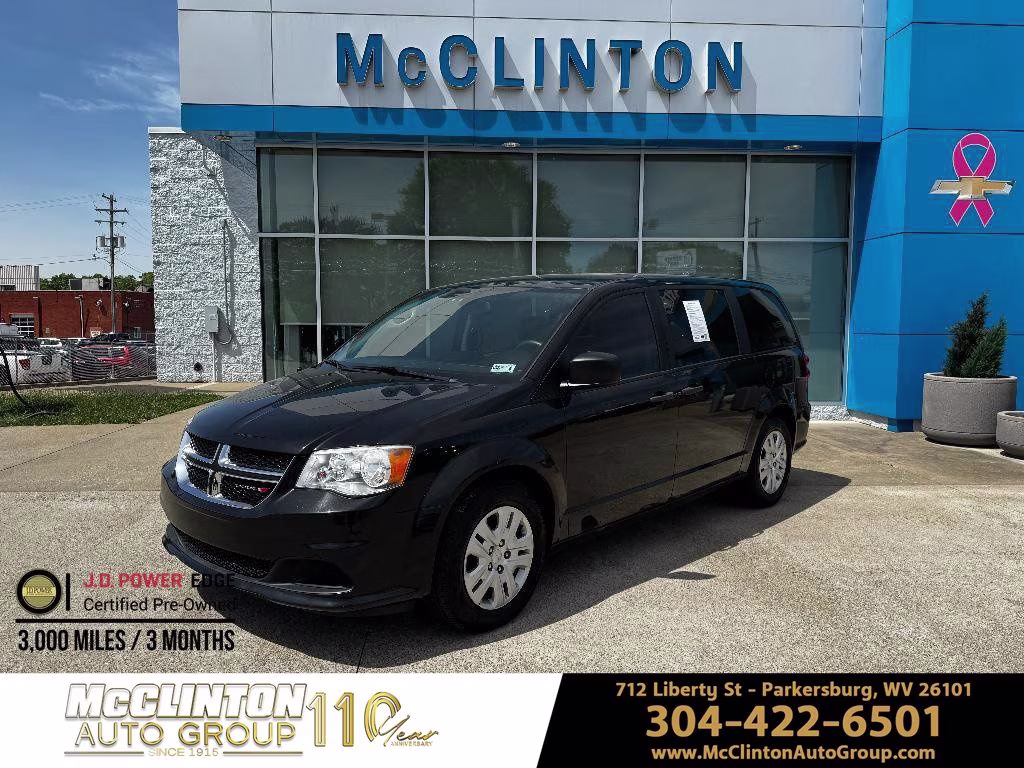 Brilliant Black Crystal Pearlcoat 2019 Dodge Grand Caravan SE FWD Minivan Front-Wheel Drive 6-Speed Automatic