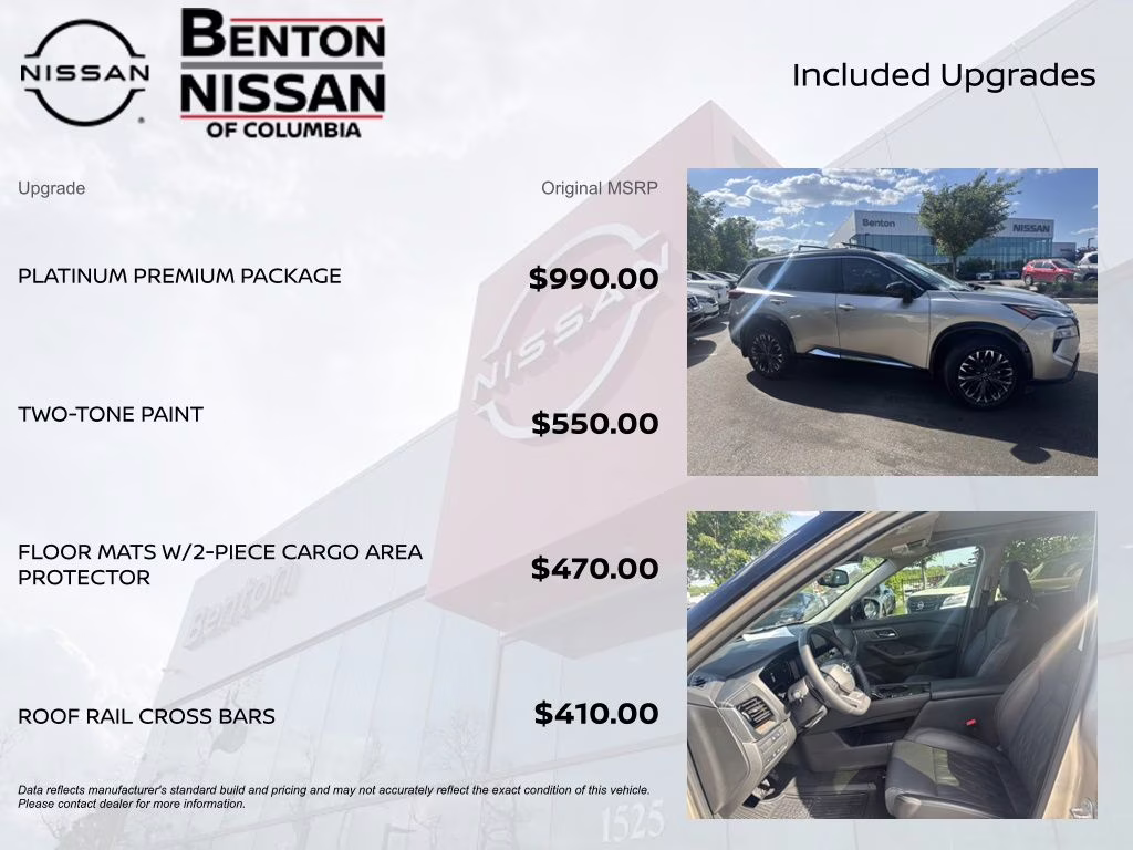 2025 Champagne Silver Metallic/Super Black Nissan Rogue Platinum FWD SUV