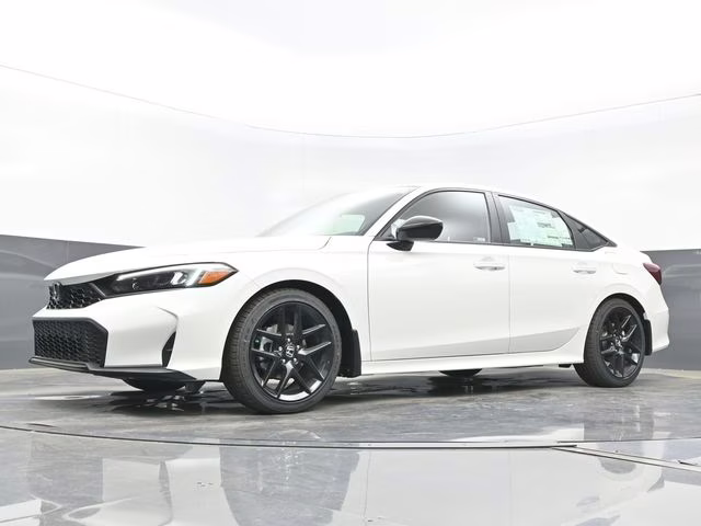 2026 Platinum White Pearl Honda Civic Sport FWD Sedan