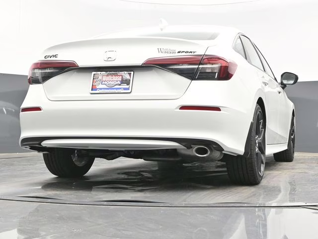 2026 Platinum White Pearl Honda Civic Sport FWD Sedan