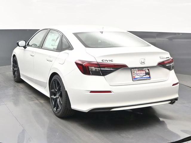 2026 Platinum White Pearl Honda Civic Sport FWD Sedan