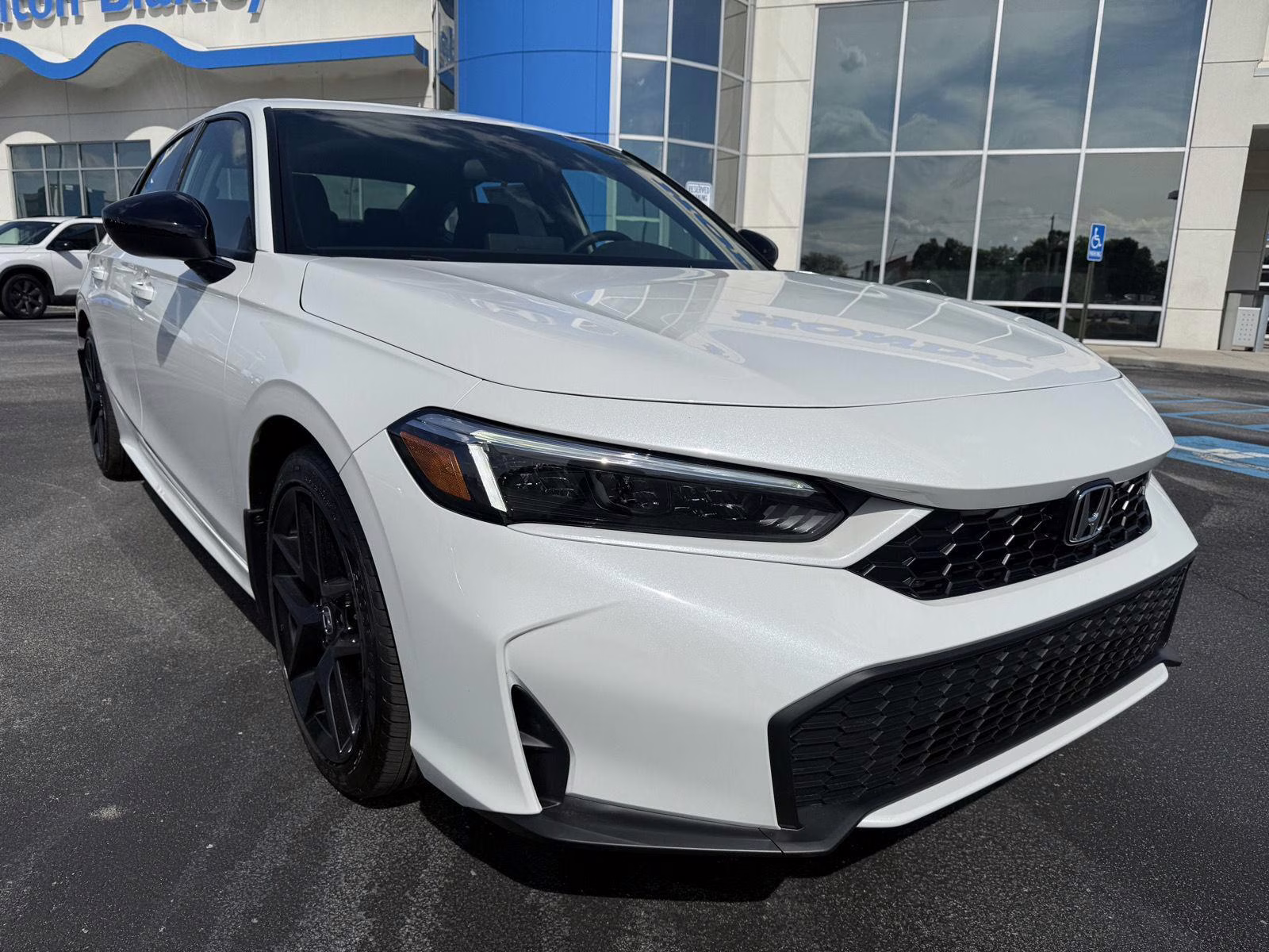 2026 Platinum White Pearl Honda Civic Sedan Hybrid Sport FWD Sedan