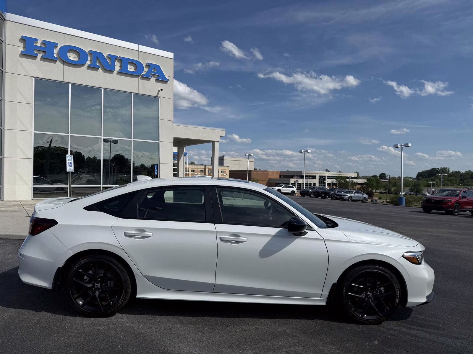 2026 Platinum White Pearl Honda Civic Sedan Hybrid Sport FWD Sedan