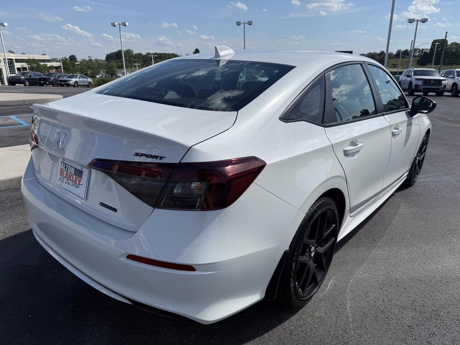 2026 Platinum White Pearl Honda Civic Sedan Hybrid Sport FWD Sedan
