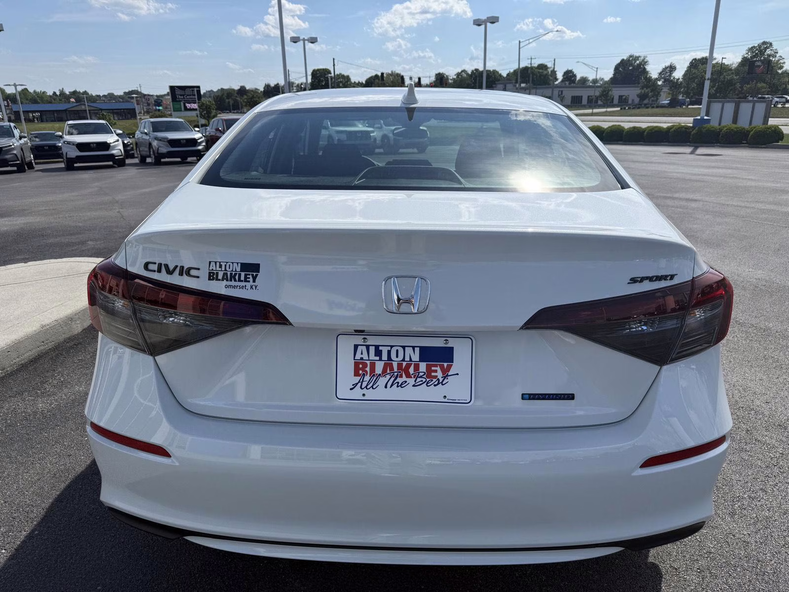 2026 Platinum White Pearl Honda Civic Sedan Hybrid Sport FWD Sedan