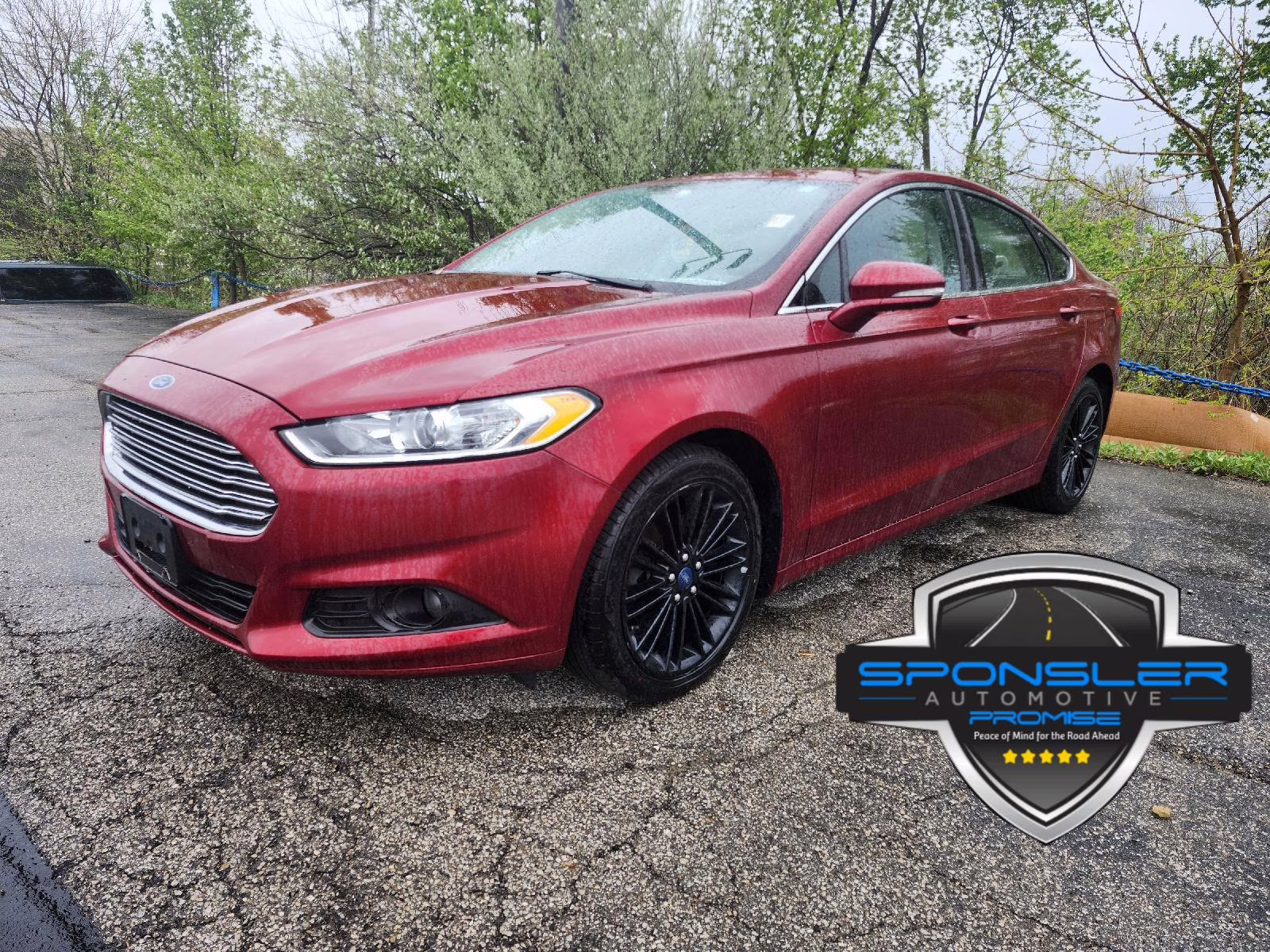 2016 Ruby Red Metallic Tinted Clearcoat Ford Fusion SE AWD Sedan