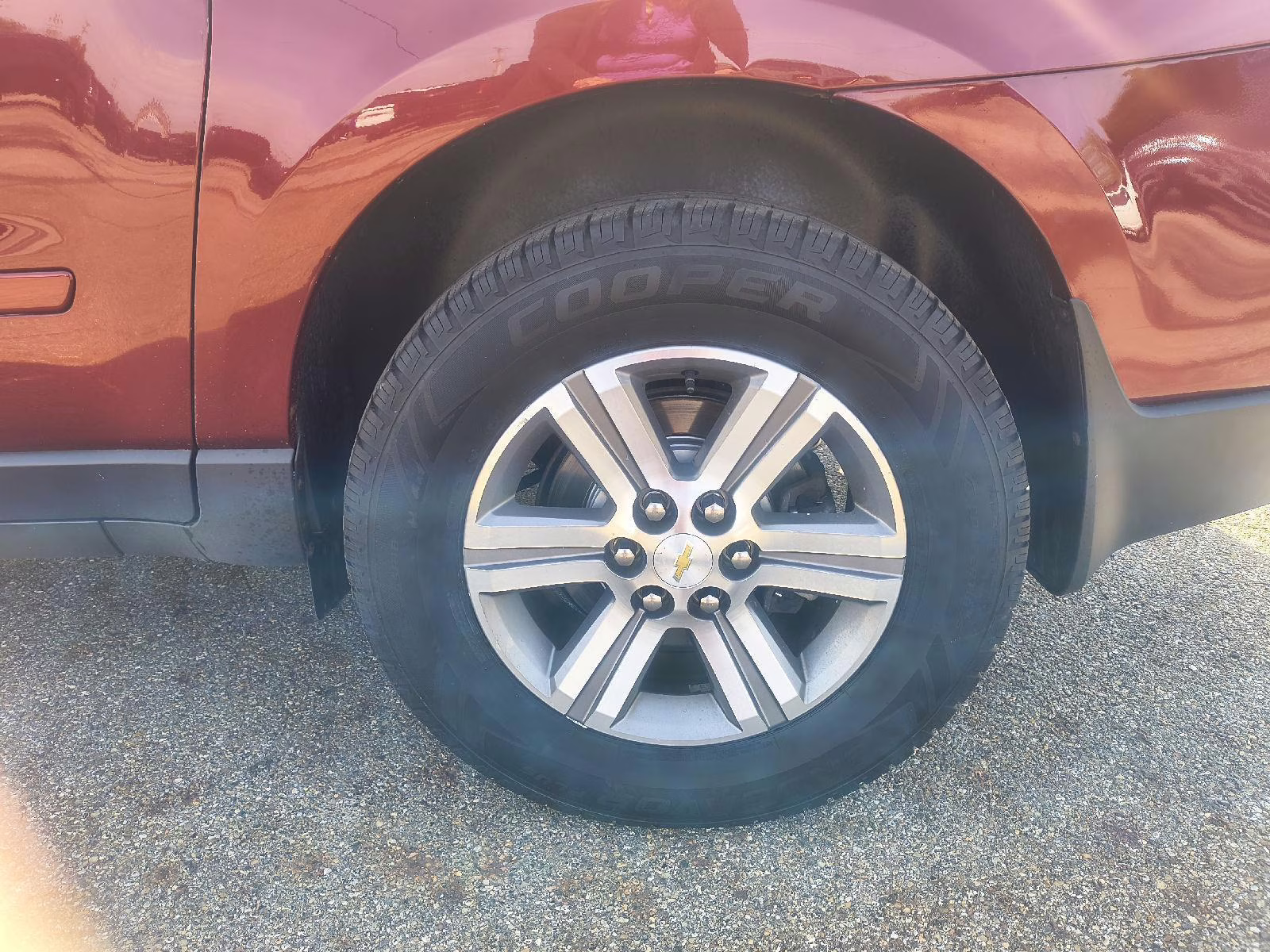 2015 Siren Red Tintcoat Chevrolet Traverse LT AWD SUV