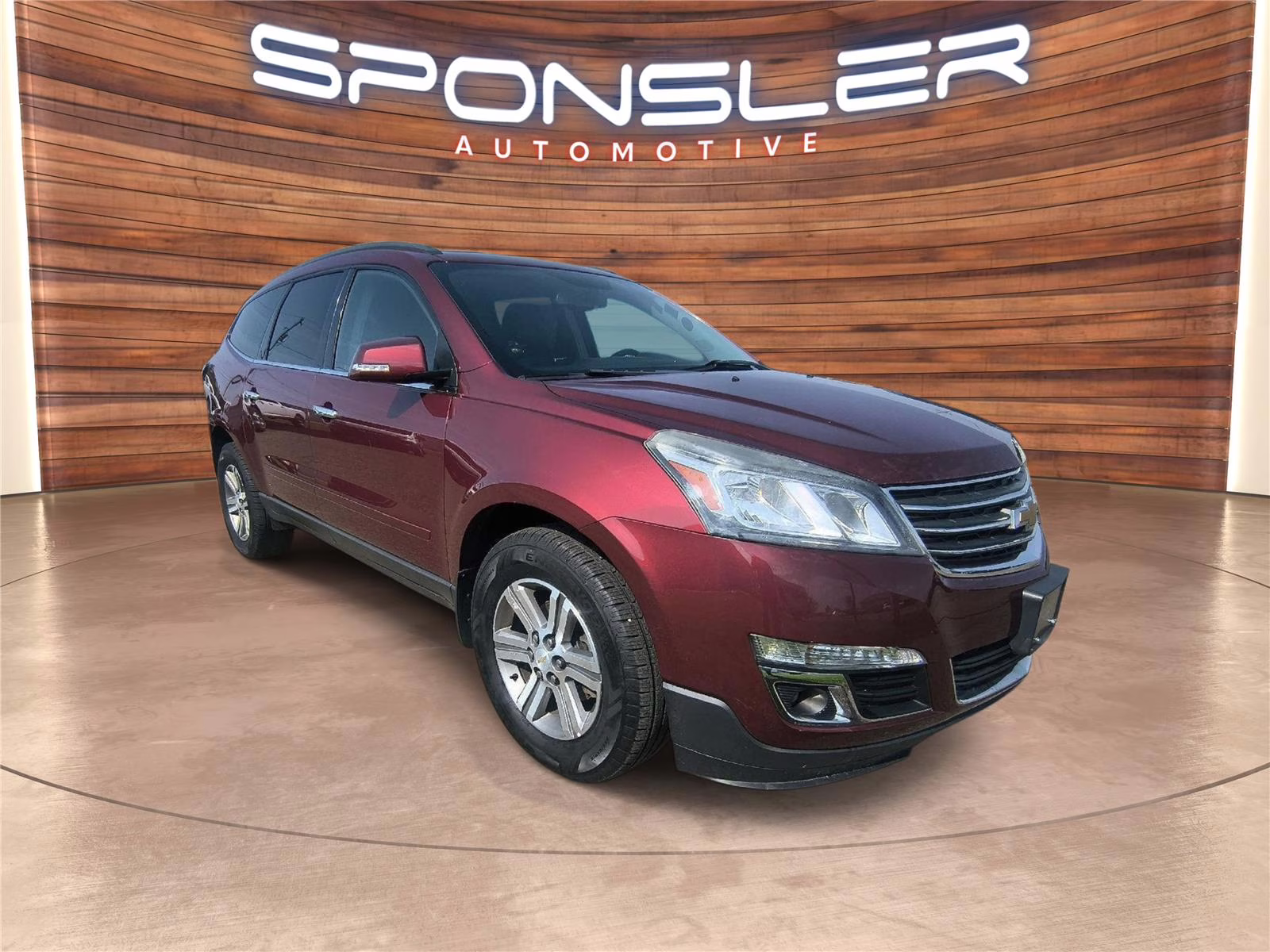 2015 Siren Red Tintcoat Chevrolet Traverse LT AWD SUV
